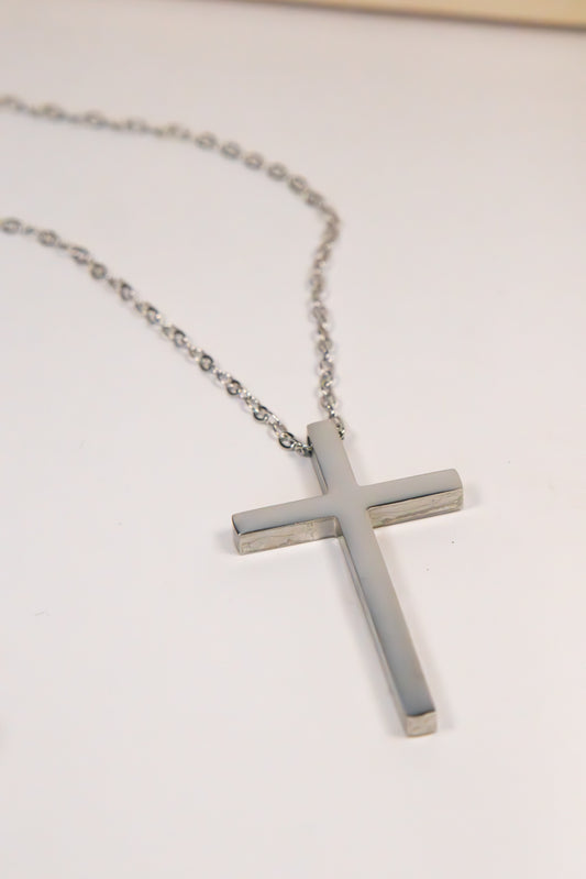 Silver Cross Pendant Necklace