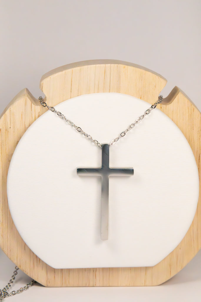 Silver Cross Pendant Necklace