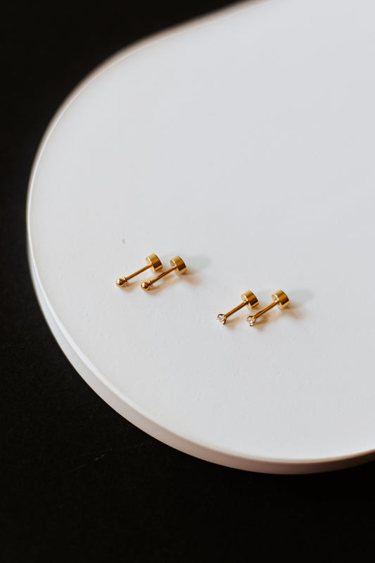 Gold Flatback Studs