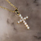 Rhinestone Filled Cross Necklace