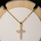 Rhinestone Filled Cross Necklace