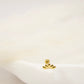 Gold Flower Flat Back Stud