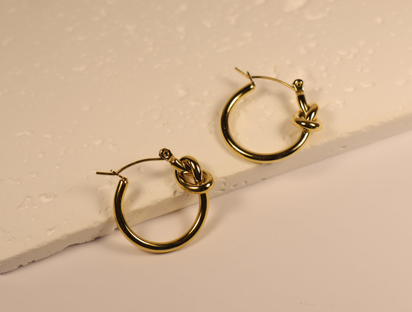 Gold Knot Hoops