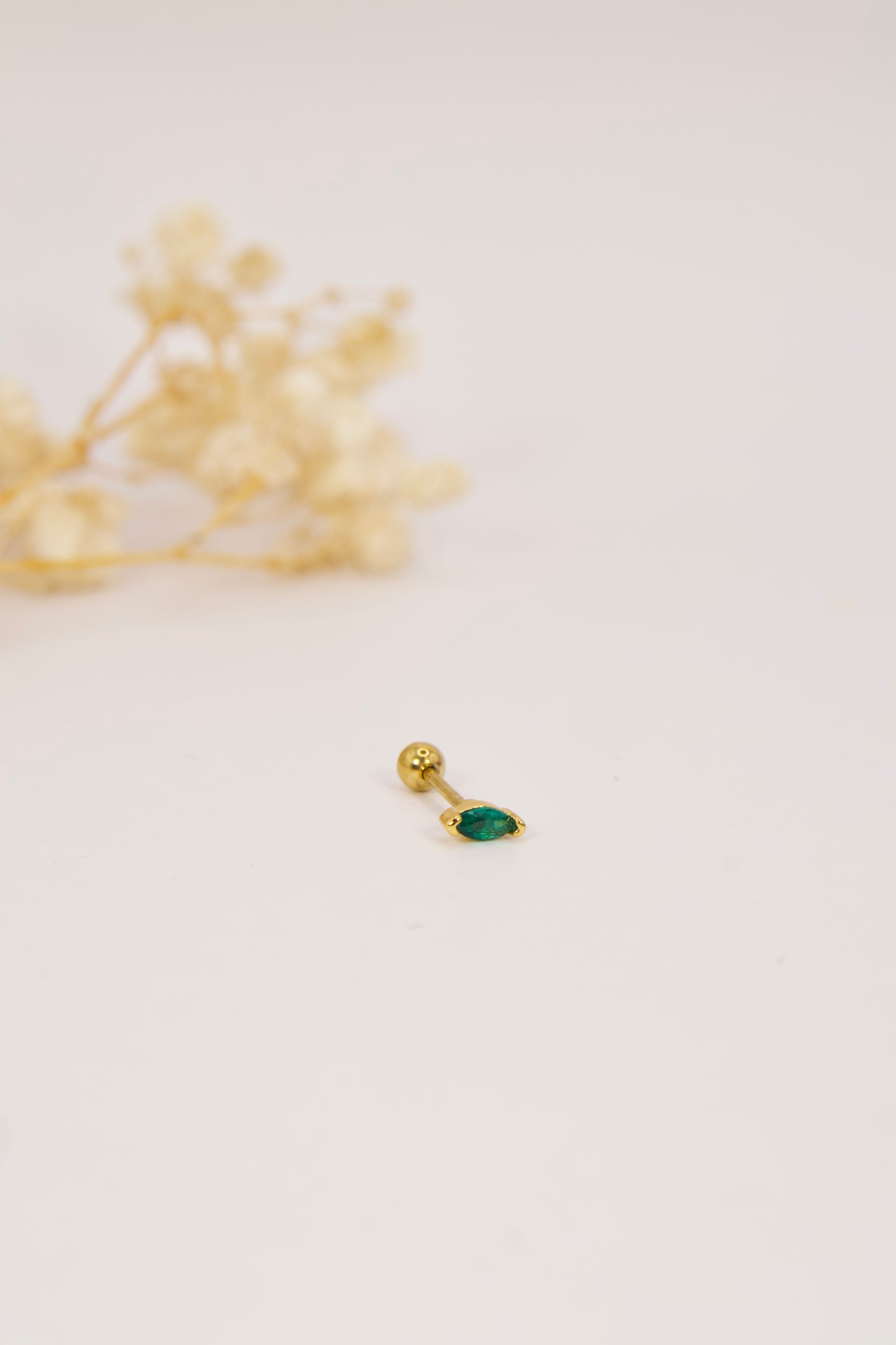 Green Rhinestone Flat Back Stud