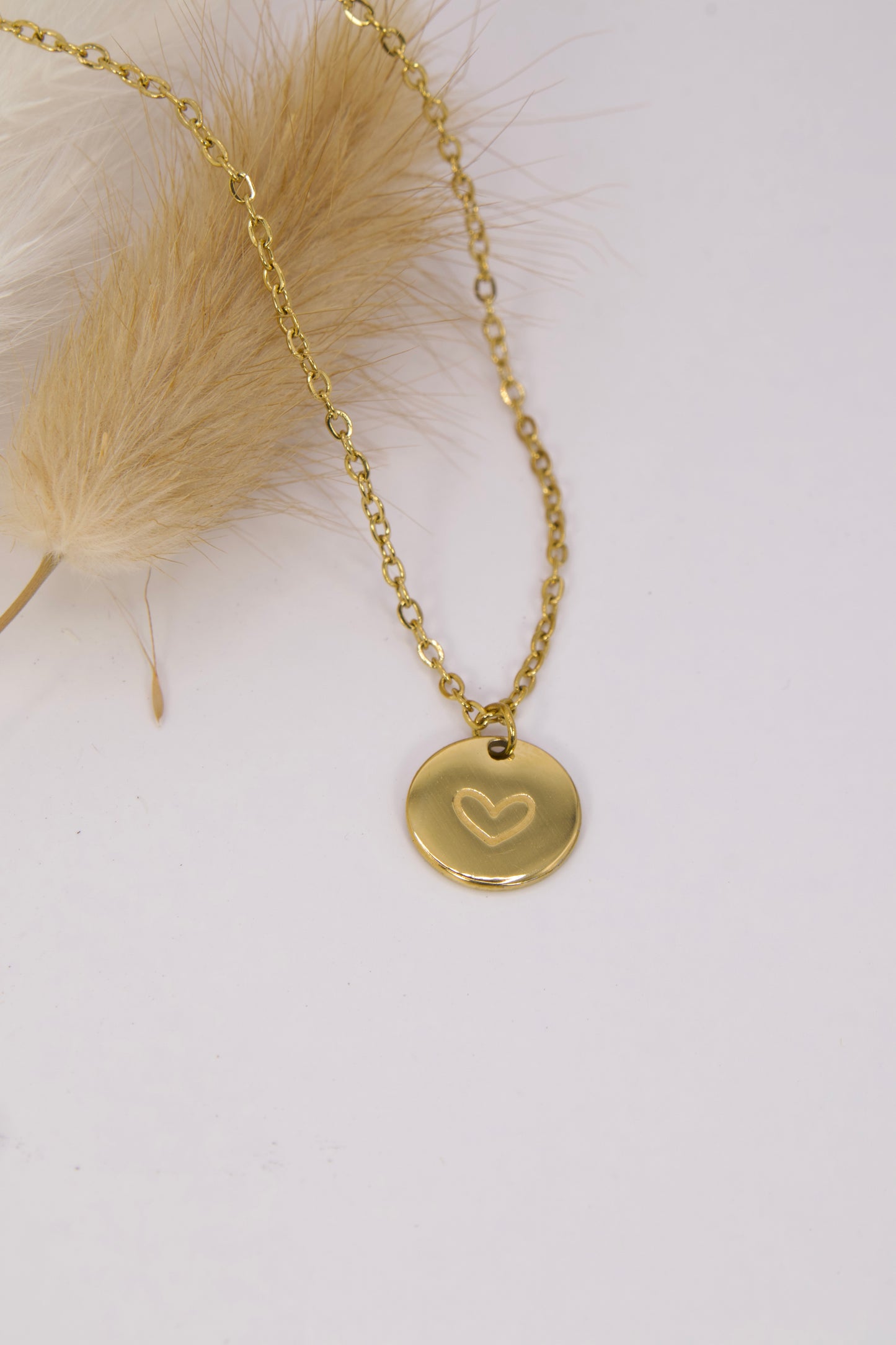 Heart Disk Necklace