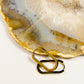 Gold F1 Hoop Earrings