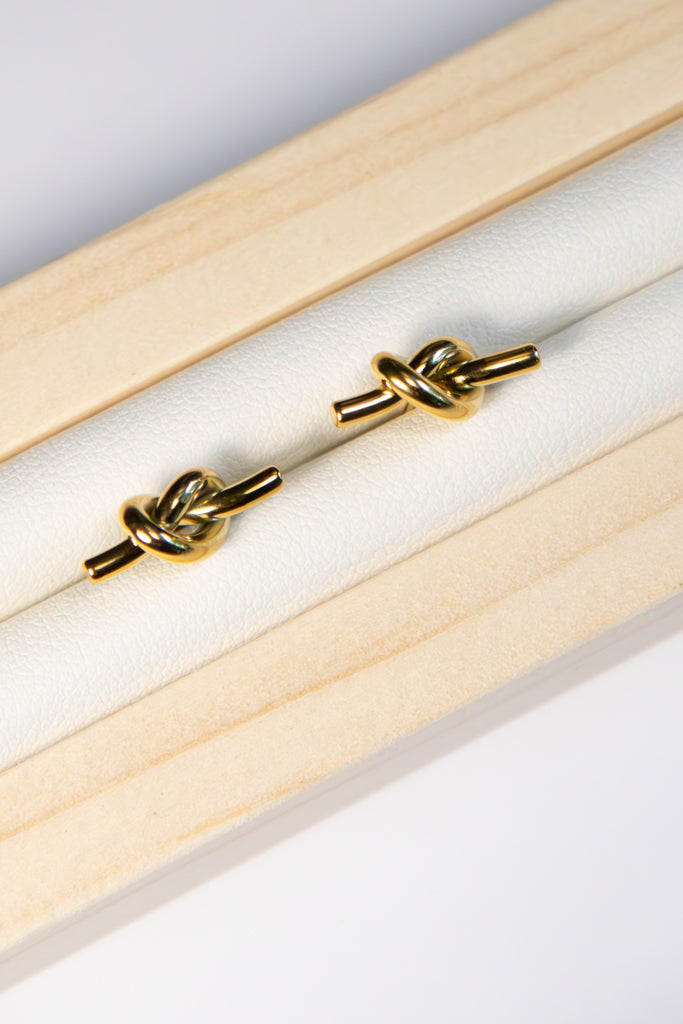 Gold Knot Studs