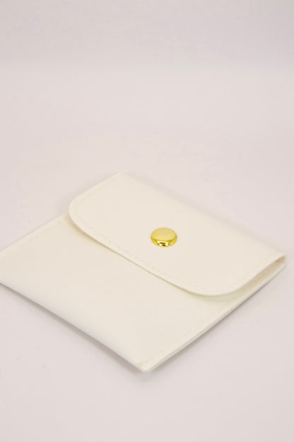 White Leather Pouch