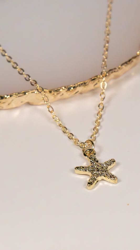 Gold Starfish Necklace