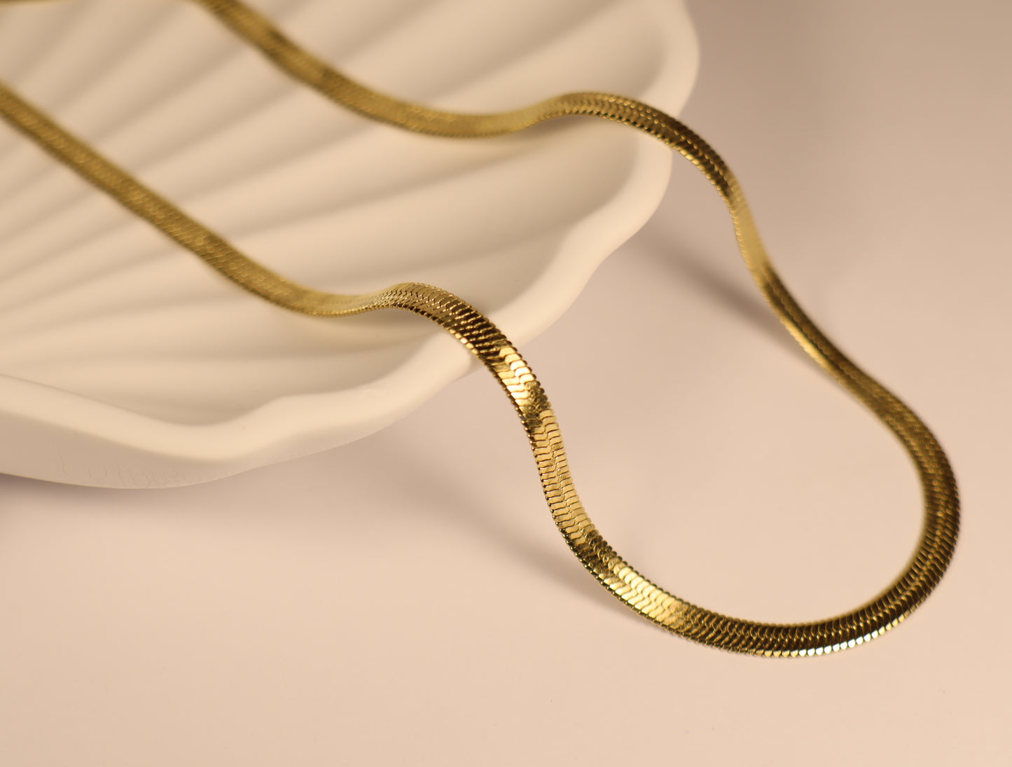 Thick Gold Snake Chain Necklace