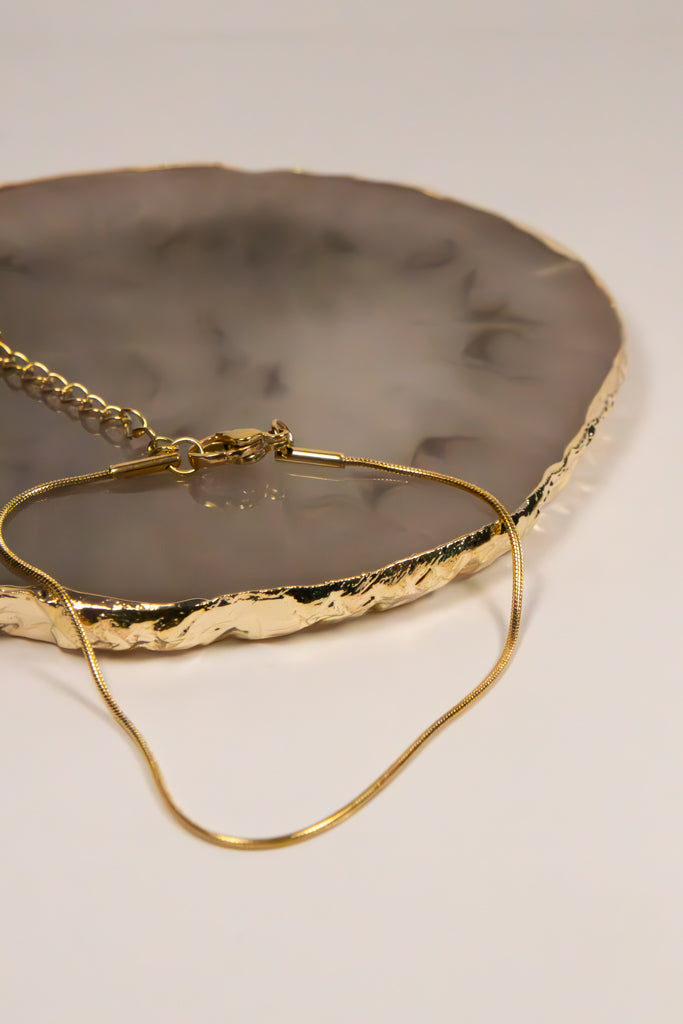 Thin Gold Snake Chain Bracelet